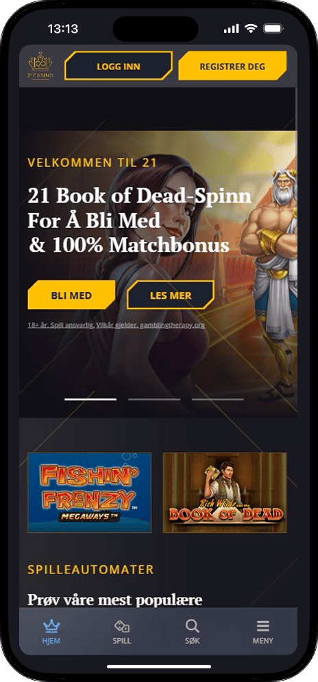 21Casino Homepage