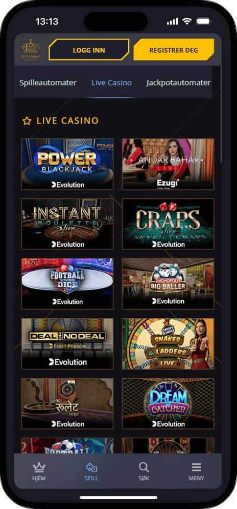 Live Casino hos 21Casino