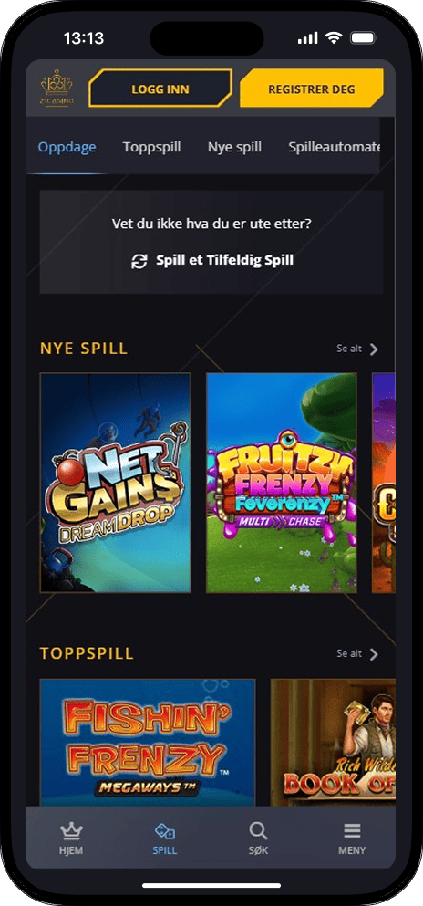 21Casino Spill
