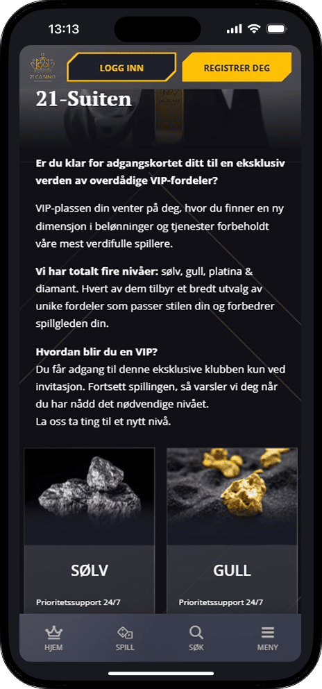 VIP-programmet 21 Casino